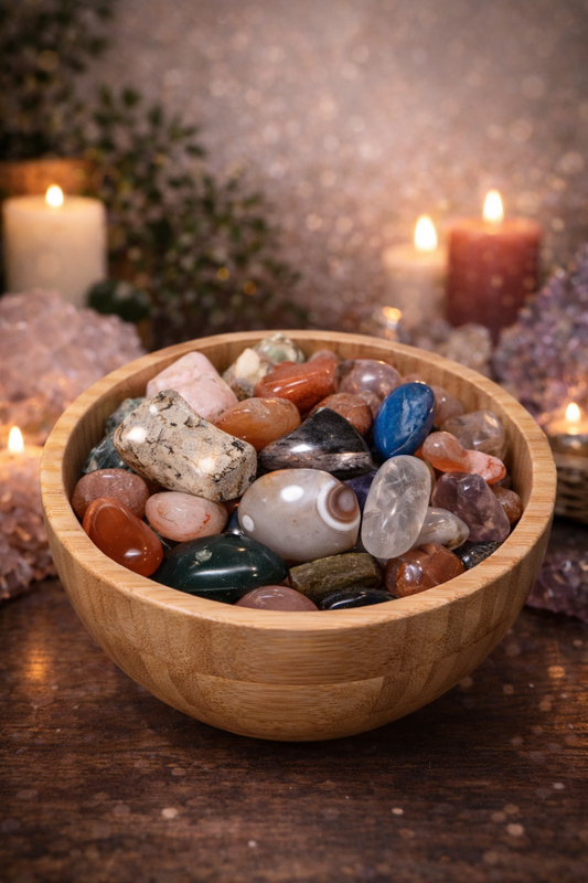 Edelsteine - zufällige Mischung Trommelsteine - Edelsteinmischung - Crystal Mix - Medium Packung über 200g!