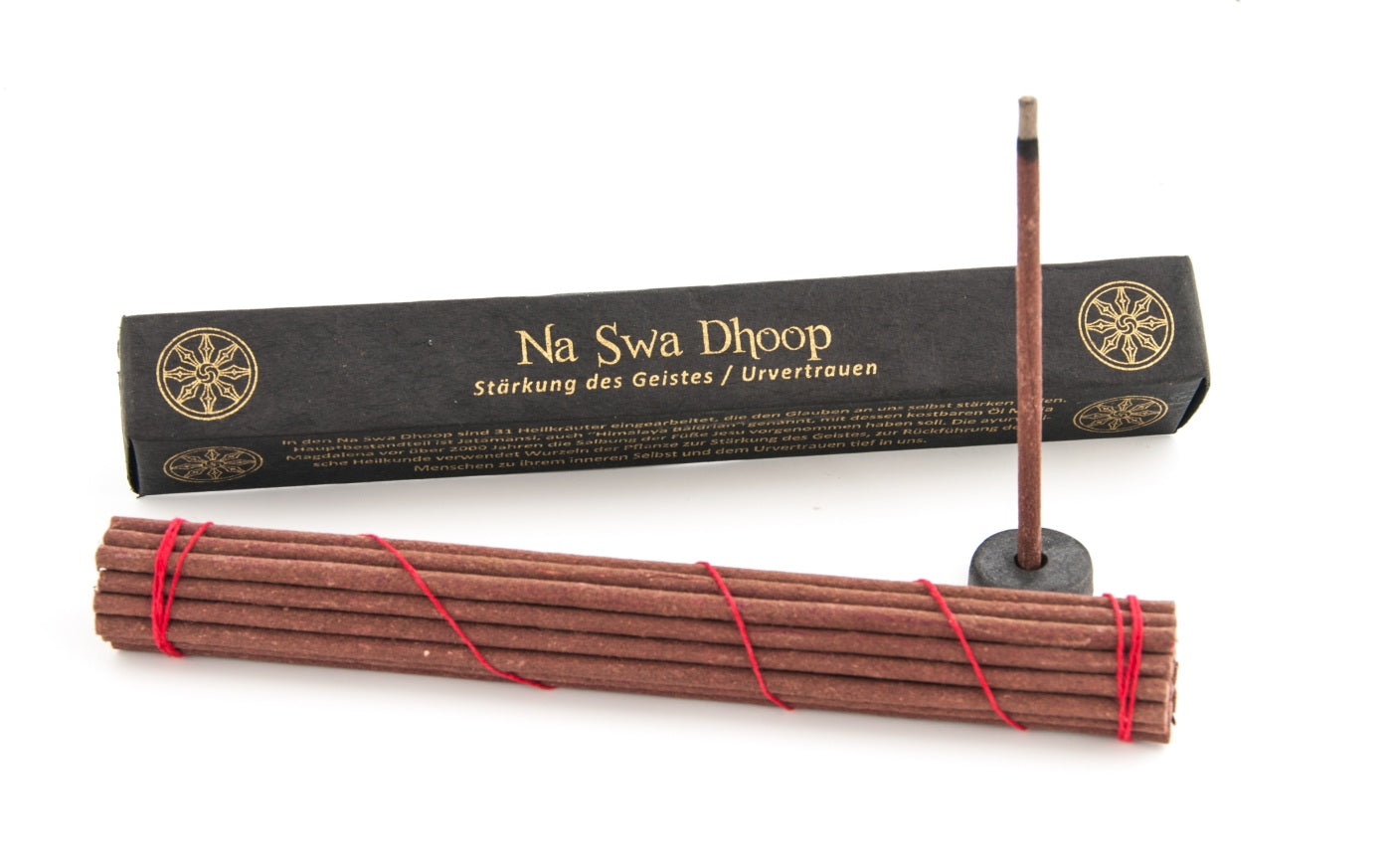 Tibetan Line - Na Swa Dhoop Inhalt ca. 27 Stäbchen + 1 Halter | Räucherstäbchen Set | Stärkung des Geistes & Urvertrauen