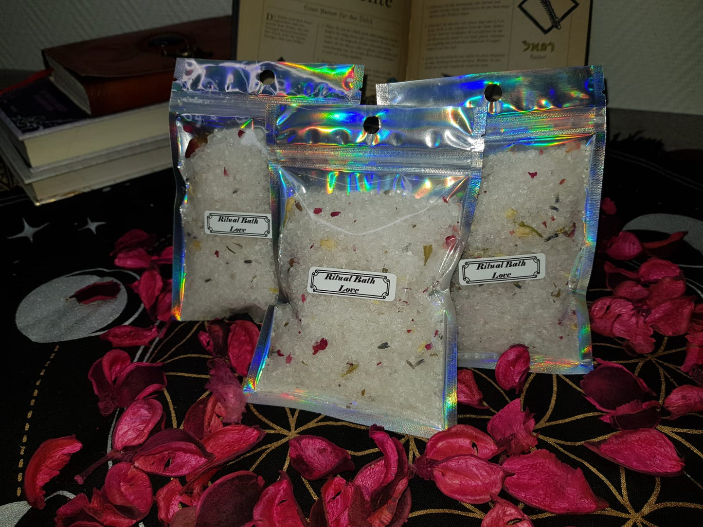 Attract Love Magic Ritual Bath, Natürliche Bademischung mit Kräutern, Blüten, ätherischen Ölen und Totes Meersalz