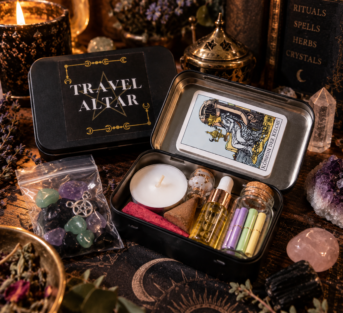 Travel Altar | Reisealtar | Altarkit | Magic Mini Altar | Ritualzubehör | Taschenaltar | Ritualset