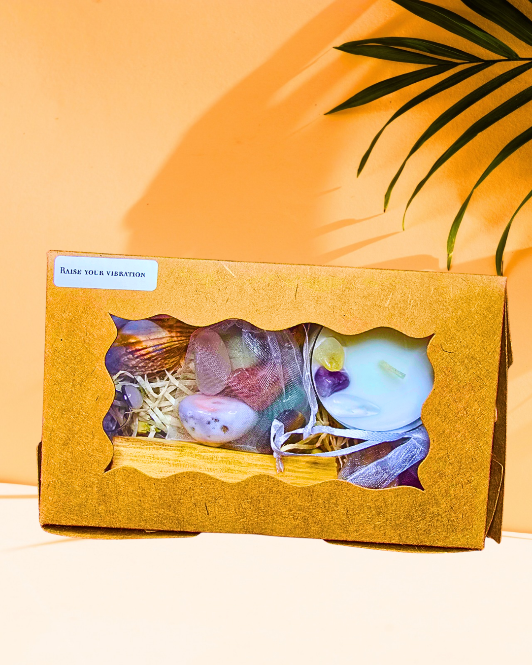High Vibration Energy Box – Frequenz-Set mit Palo Santo, Edelsteinen, Räucherwerk & Ritualkerze | Geschenkbox für Reinigung, Schutz & Manifestation
