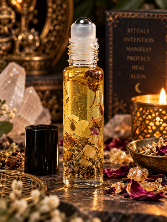 Attract Money Ritual Oil Roll-on | Magic Witches Ritual Oil for Body and Candles | Ritualöl für die Erhöhung der Reichtum & Fülle-Frequenz & für Geldrituale