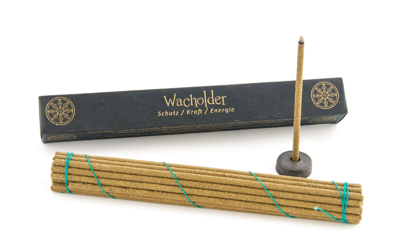Tibetan Line - Wacholder - Inhalt ca. 27 Stäbchen + 1 Halter - Räucherstäbchen Set - Schutz, Kraft, Energie