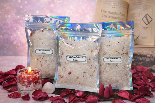 Attract Love Magic Ritual Bath, Natürliche Bademischung mit Kräutern, Blüten, ätherischen Ölen und Totes Meersalz