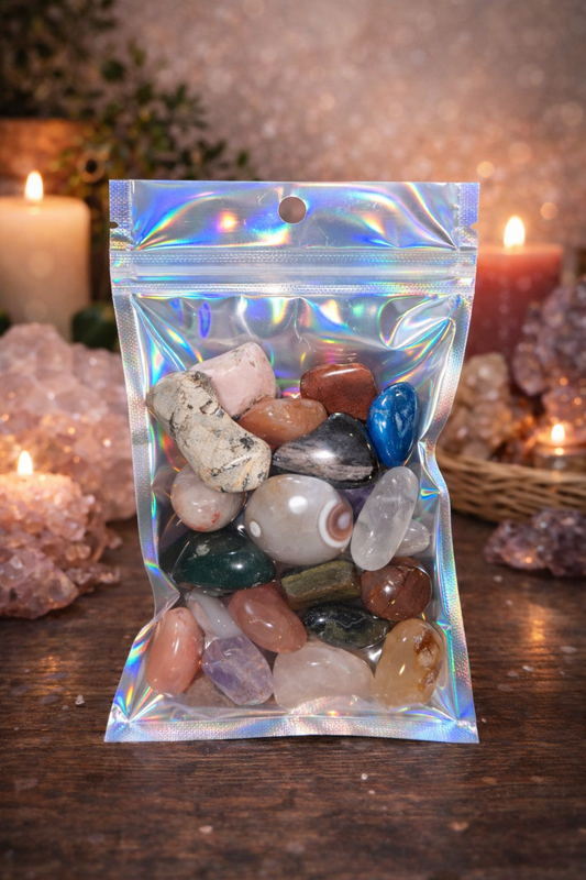 Edelsteine - zufällige Mischung Trommelsteine - Edelsteinmischung - Crystal Mix - Medium Packung über 200g!