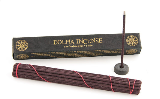 Tibetan Line - Dolma Incense Inhalt ca. 27 Stäbchen + 1 Halter | Räucherstäbchen Set | Seelenfrieden & Stille