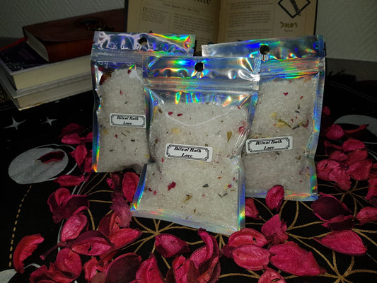 Attract Love Magic Ritual Bath, Natürliche Bademischung mit Kräutern, Blüten, ätherischen Ölen und Totes Meersalz