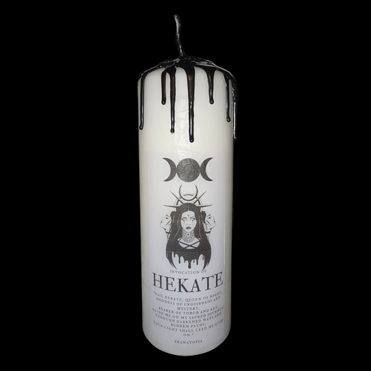 Große Hekate Kerze | XXL Ritualkerze | Gebetskerze | Hecate Candle | Dreifachmond Kerze | Altarkerze